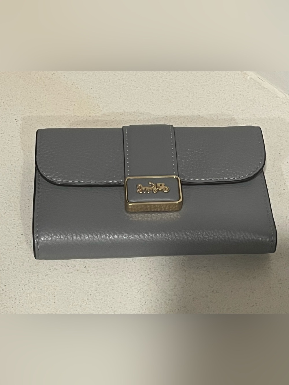 Coach Grey Bifold Wallet 🩶💛